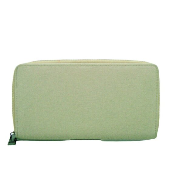 Badgley Mischka Vegan Leather Wallet Light Taupe Gray Color Full Zip Snap 8x4.5 - Picture 2 of 11